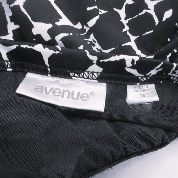 Avenue Womens 2-Piece Swimsuit Size 26 Tiered RuffleTop High Waist Bottom Black - Picture 3 of 3